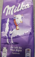 Tablette chocolat au lait du pays alpin