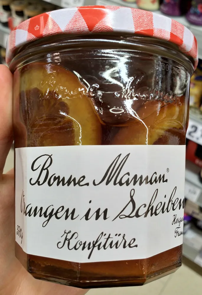 Orangen in Scheiben Konfitüre