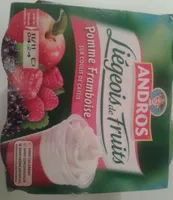 Liégeois de fruits Pomme-Framboise sur coulis de Cassis
