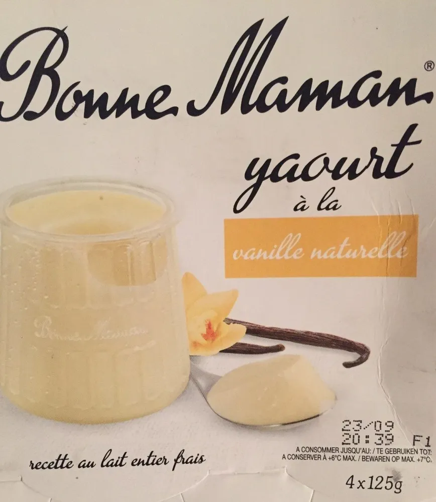 Yaourt à la vanille naturelle