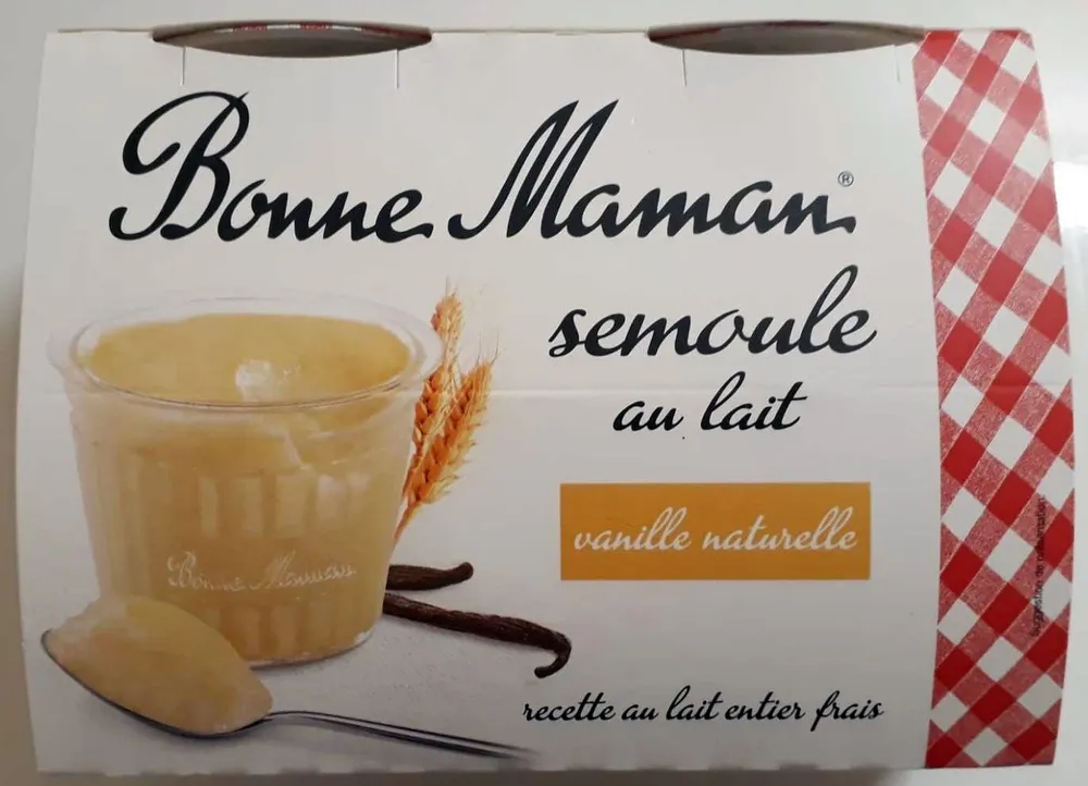 Semoule au lait à la vanille naturelle
