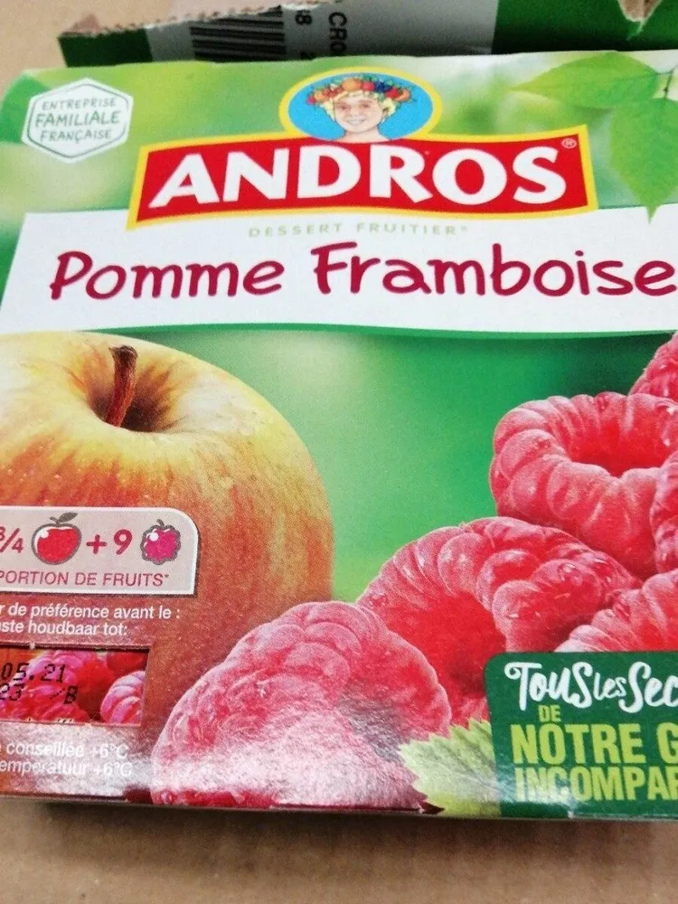 Dessert fruitier pomme framboise