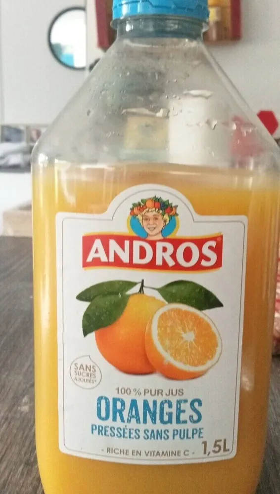 100% PUR JUS oranges pressées sans pulpe