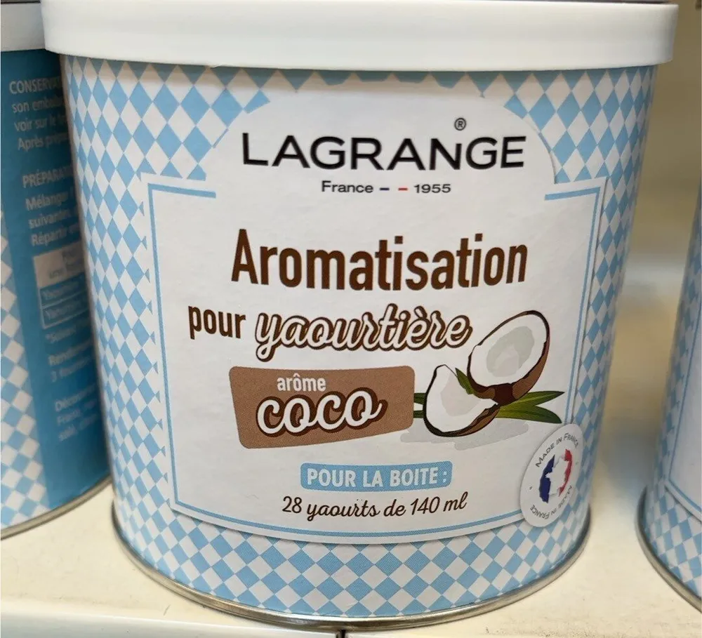 Aromatisatiion pour yaourtière arôme coco