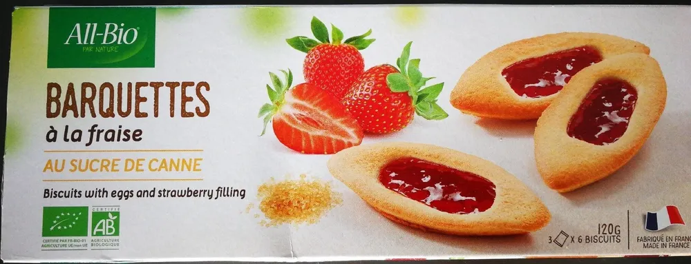 Barquettes à la fraise au sucre de canne