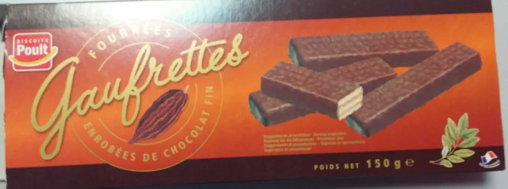 Gaufrettes Fourrées Enrobées de Chocolat Fin