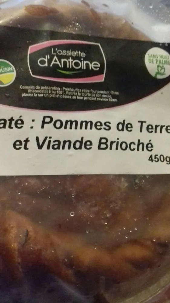 Pâté pommes de terre et viande brioché