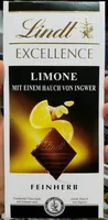 Lindt chocolate negro Limon con Gengibre con amandes