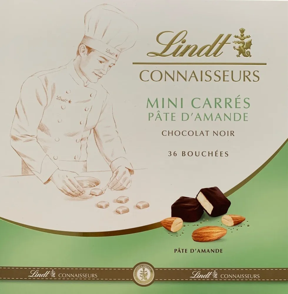 Mini Carrés Pâte d'Amande chocolat noir
