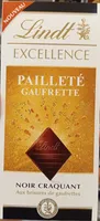 Lindt Pailleté gaufrette Noir craquant