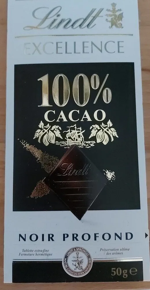 Chocolat noir profond 100 cacao