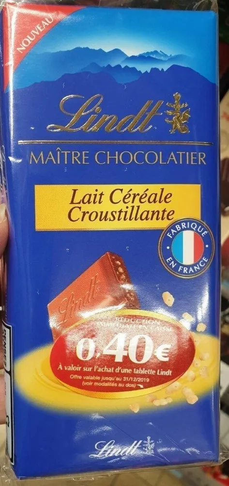 Chocolat Lait céréale croustillante