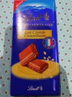 Chocolat au lait céréale croustillante