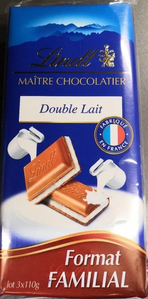 Lindt Double lait FORMAT FAMILIAL