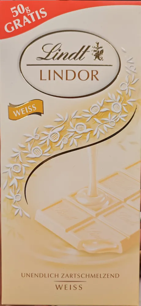 Lindor Weiss 50g gratis