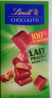 Chocoletti - Lait, Praliné, Noisettes