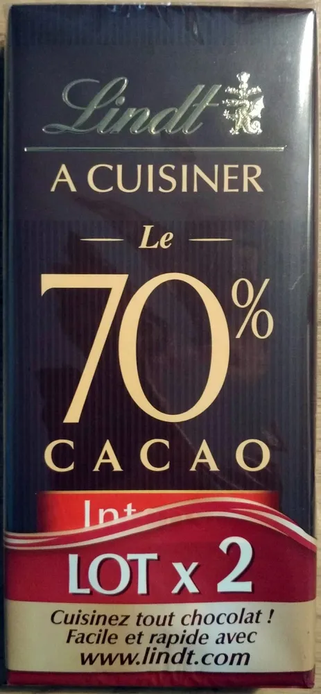 Le 70% cacao à cuisiner (Lot x 2)