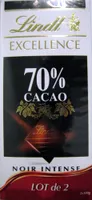 Chocolat Excellence 70% cacao noir intense