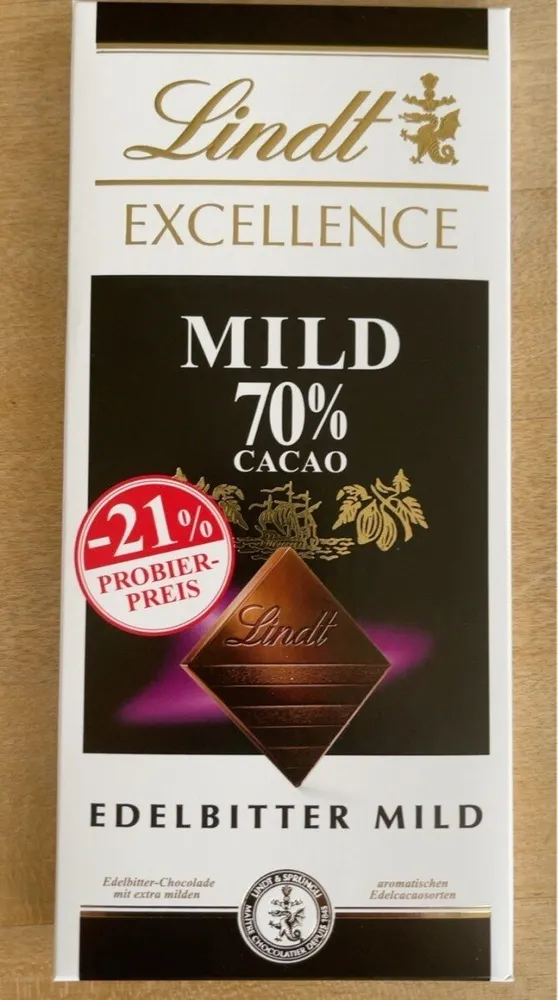Edelbitter Schokolade Mild