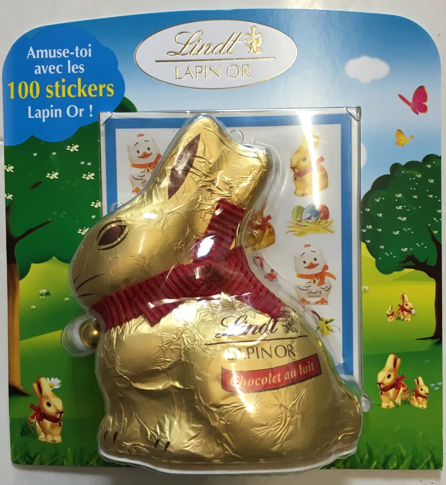Lapin Or Chocolat au Lait et stickers