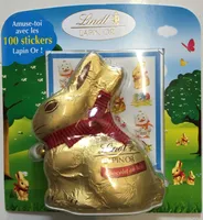 Lapin Or Chocolat au Lait et stickers