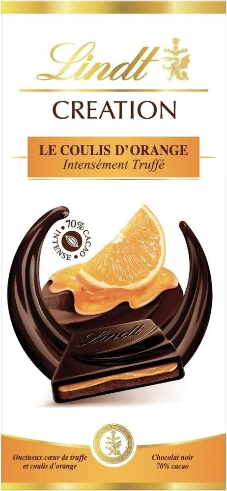 Tablette de chocolat - le coulis d’orange