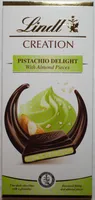 Création Délice pistache - Chocolat noir aux éclats d'amandes