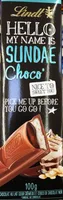 Chocolat au lait coeur crémeux et coulis de chocolat noir