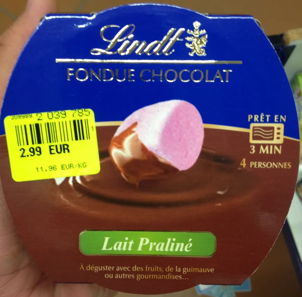 Fondue Chocolat Lait Praliné