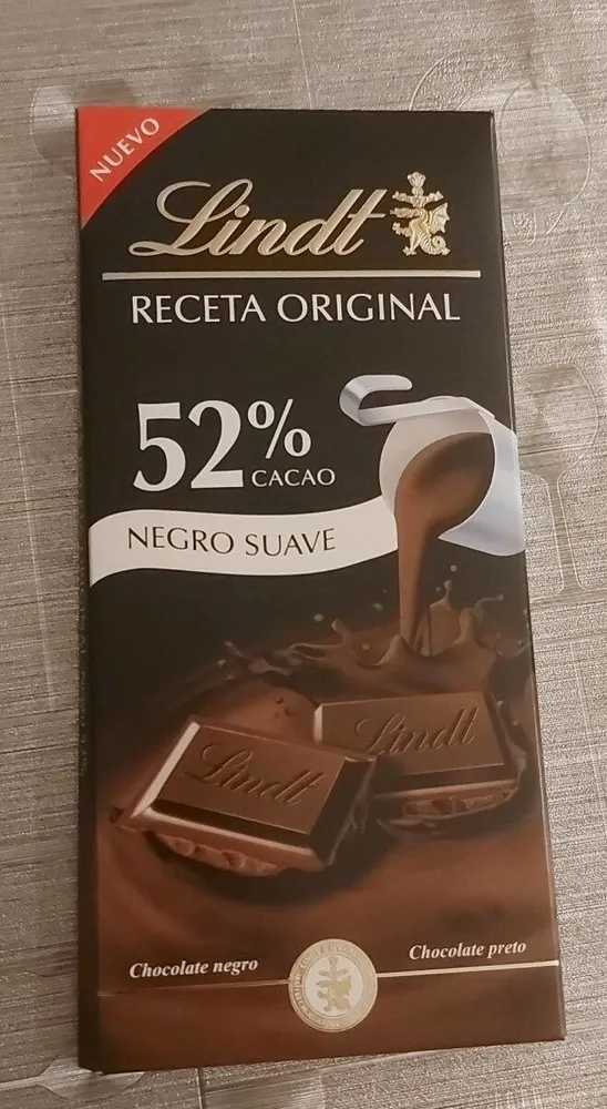 Lindt Chocolate 52% Cacao Negro Suave RECETA ORIGINAL
