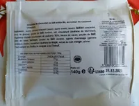 Bouchée de chocolat au lait au coeur de caramel