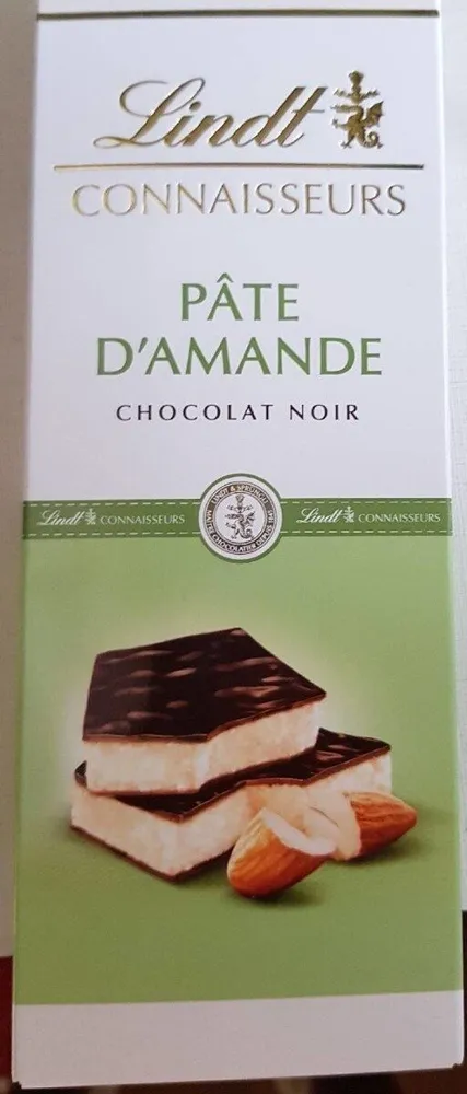 Pâte d'amande chocolat noir Lindt connaisseurs