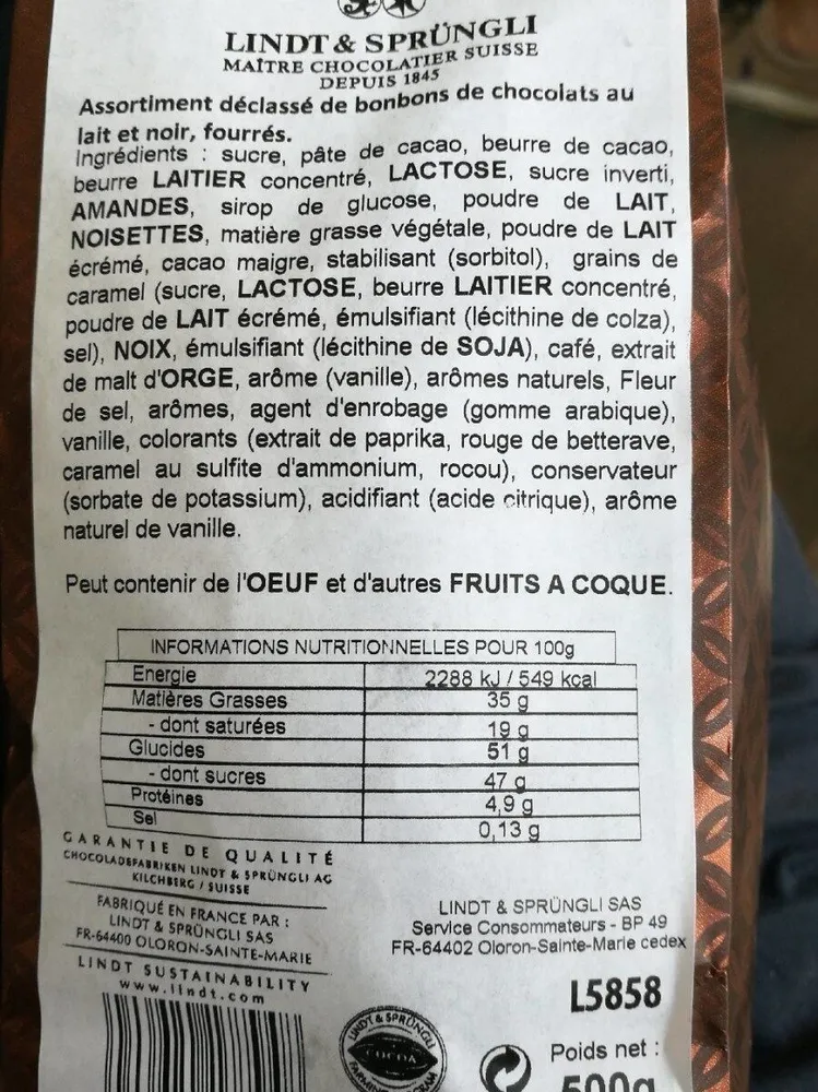Assortiment de bouchées au chocolat