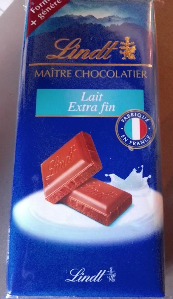 Lindt lait extra fin