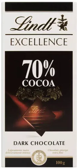 Chocolate Amargo 70 Cacau Lindt Excellence Caixa 100g