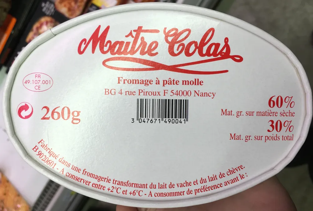 Fromage à pâte molle (30% MG)