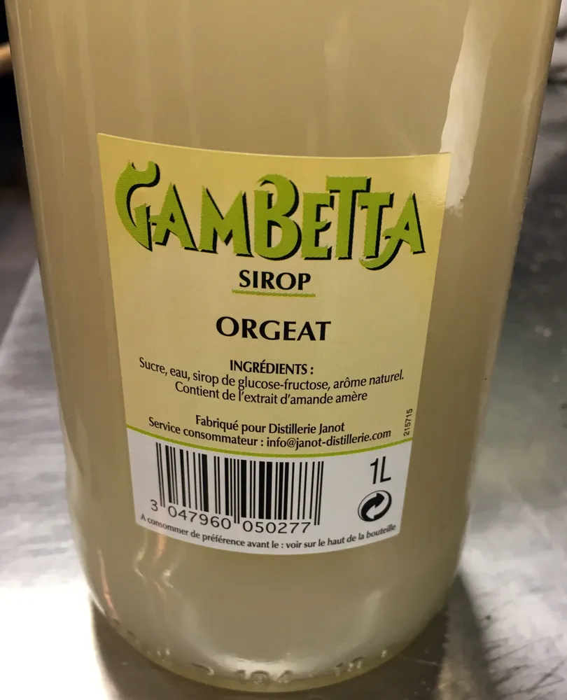 Sirop Orgeat
