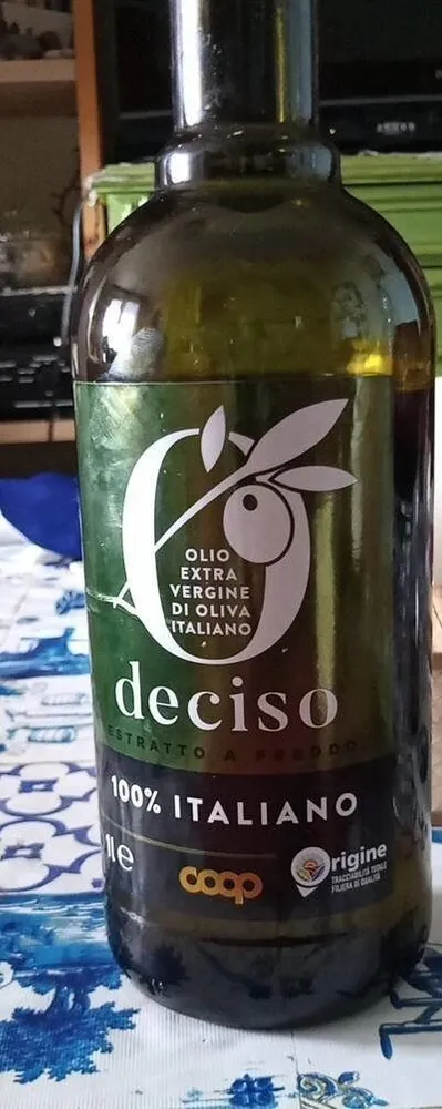 Olio extravergine di oliva italiano Deciso