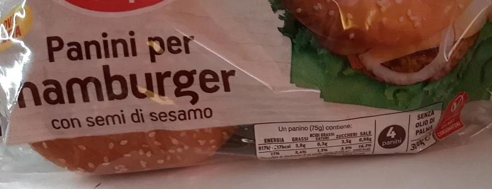 Panini per hamburger