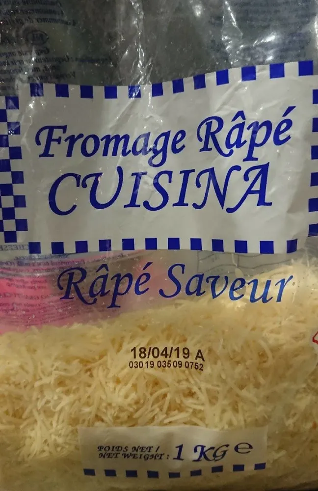Fromage Râpé 27 % cuisina