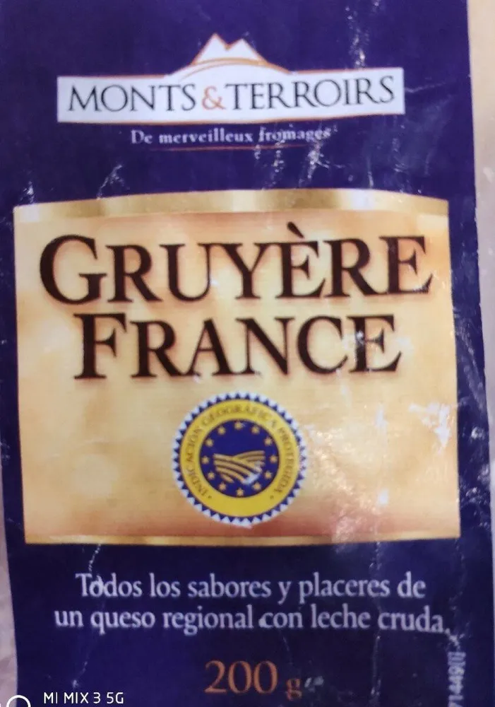 Queso de leche cruda 'Gruyere France'