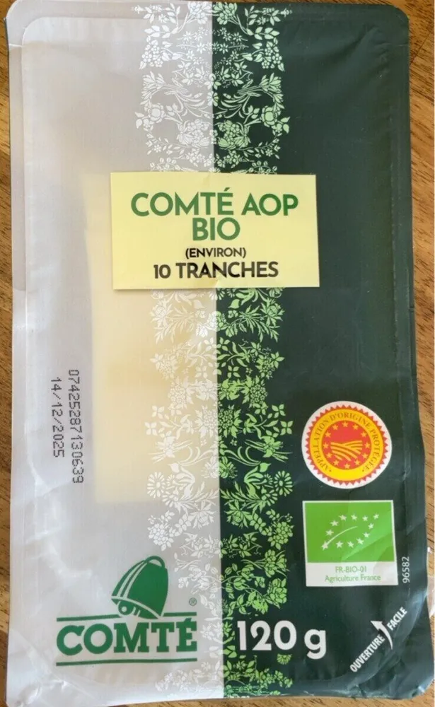 Comté Aop Bio en tranches
