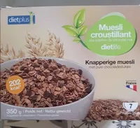 Muesli croustillant aux pépites de chocolat noir / Knapperige muesli met pure chocoladestukjes