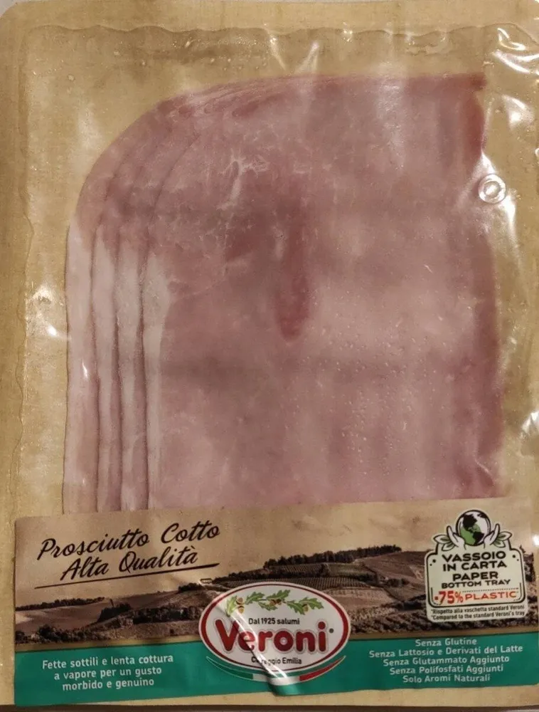 Prosciutto cotto di alta qualità a fette