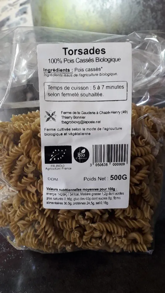 Torsades 100% Pois Cassés Biologique