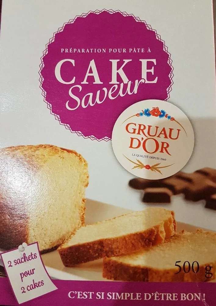 Préparation pour pâte à cake saveur