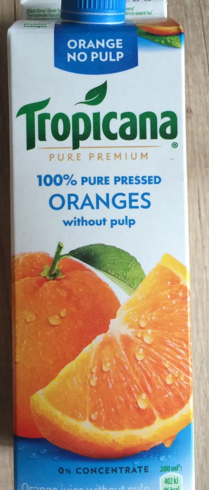 100% Oranges Pressées Sans Pulpe