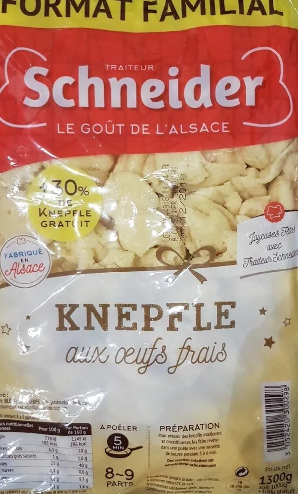 Knepfle aux oeufs frais