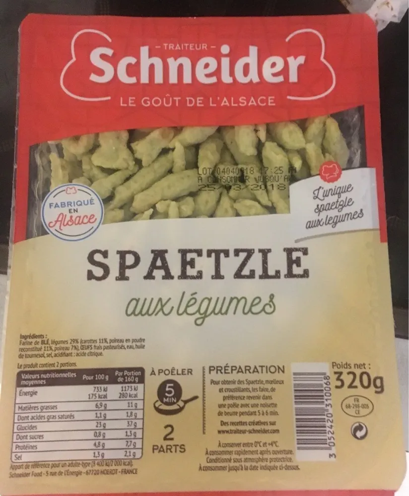 Spaetzle aux légumes