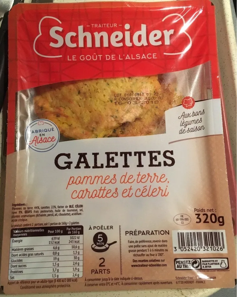Galettes pommes de terre, carottes et céleri